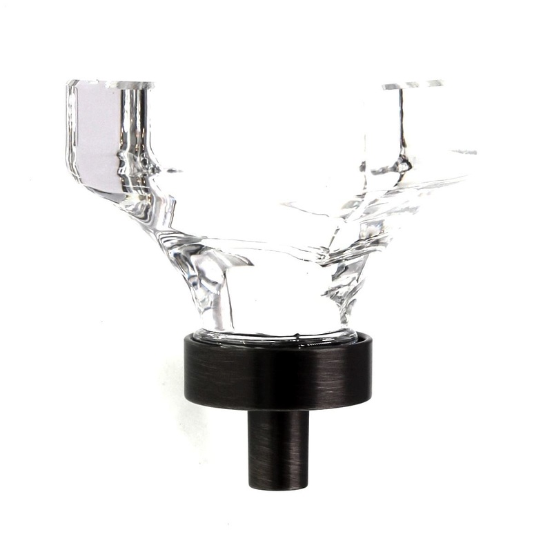 Amerock Glacio 1 3/8 Square Cabinet Knob Gunmetal Clear BP36653CGM