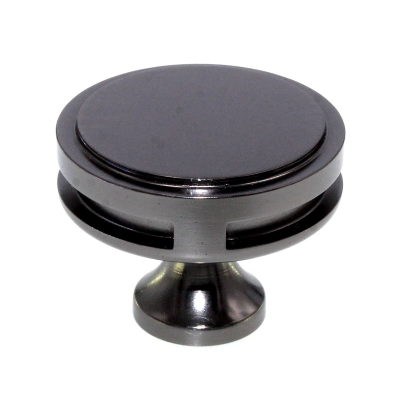 Amerock Oberon 1 3/4 Large Round Cabinet Knob Gunmetal BP36604GM