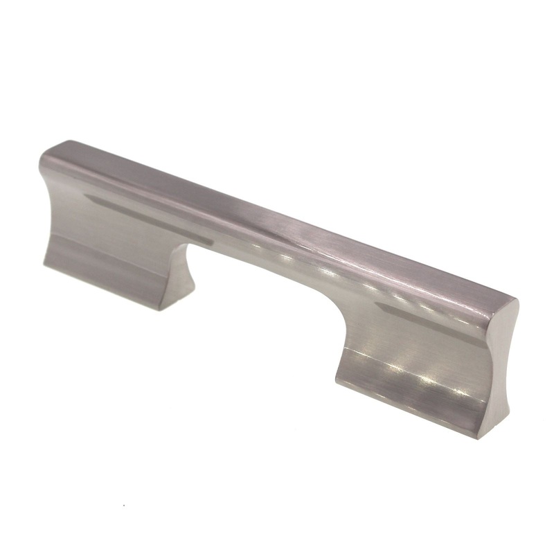 Amerock Status 3 3/4 (96mm) Ctr Cabinet Bar Pull Satin Nickel BP36837G10