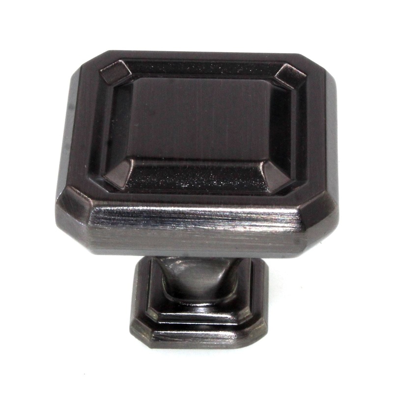 Amerock Wells 1 1/2 Large Square Cabinet Knob Gunmetal BP36547GM