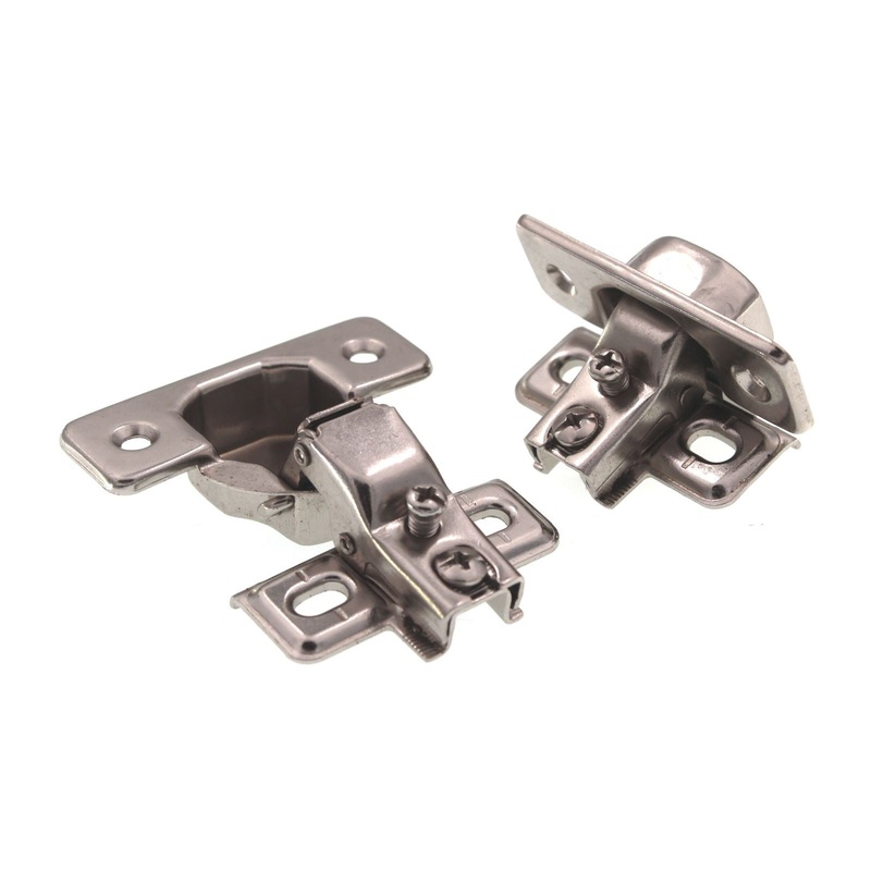 Brainerd 35mm Cabinet Hinges 1 Pair 5/8 Overlay 100 Degree Nickel H811SMV-NP