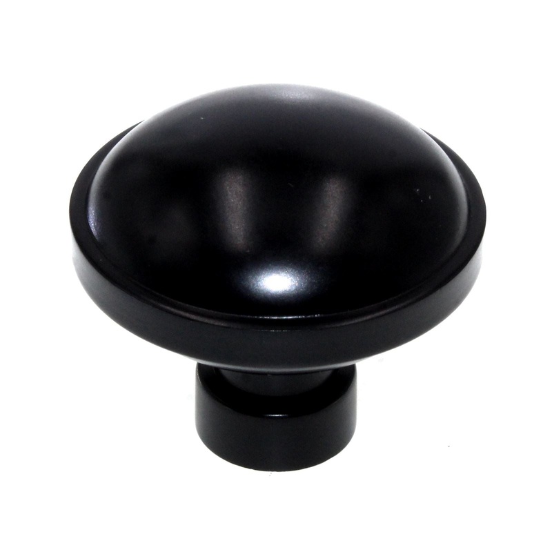 Emtek Brandt 1 3/4 Round Cabinet Knob Flat Black Solid Brass 86696US19