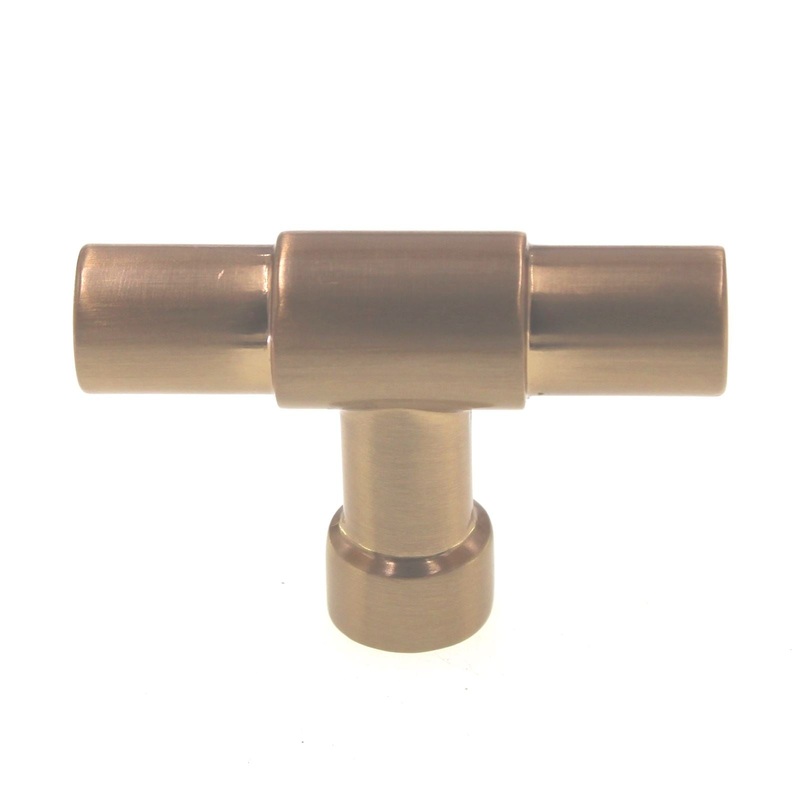 Emtek Jasper 2 T Knob Finger Pull Cabinet Knob Satin Brass Solid Brass 86699US4