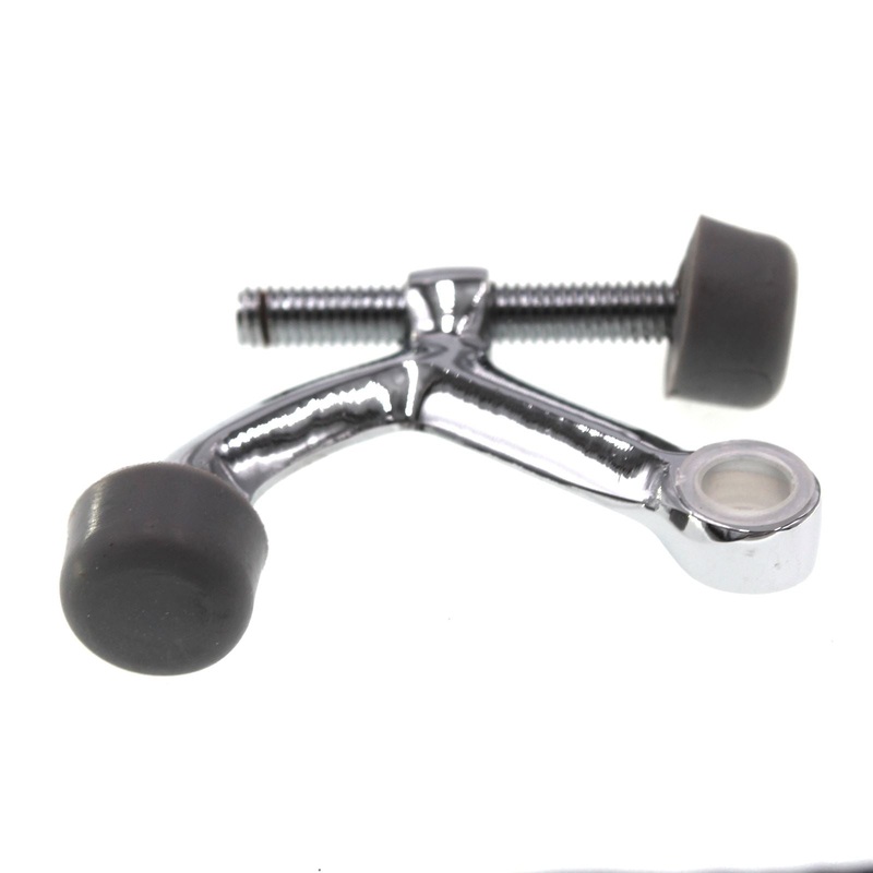 Emtek Solid Brass, Rubber 2 3/8 Hinge Pin Pivot Door Stop Satin Steel 2241USSS