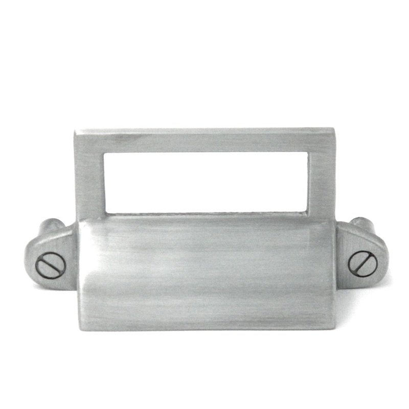 Hickory Hardware Chromolux 2 1/2cc Label Holder Office Filing Cabinet Pull PA1026-CLX