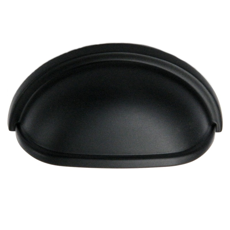 Keeler Wrought Iron Black Cabinet or Furniture Drawer  3cc Cup Pull K743