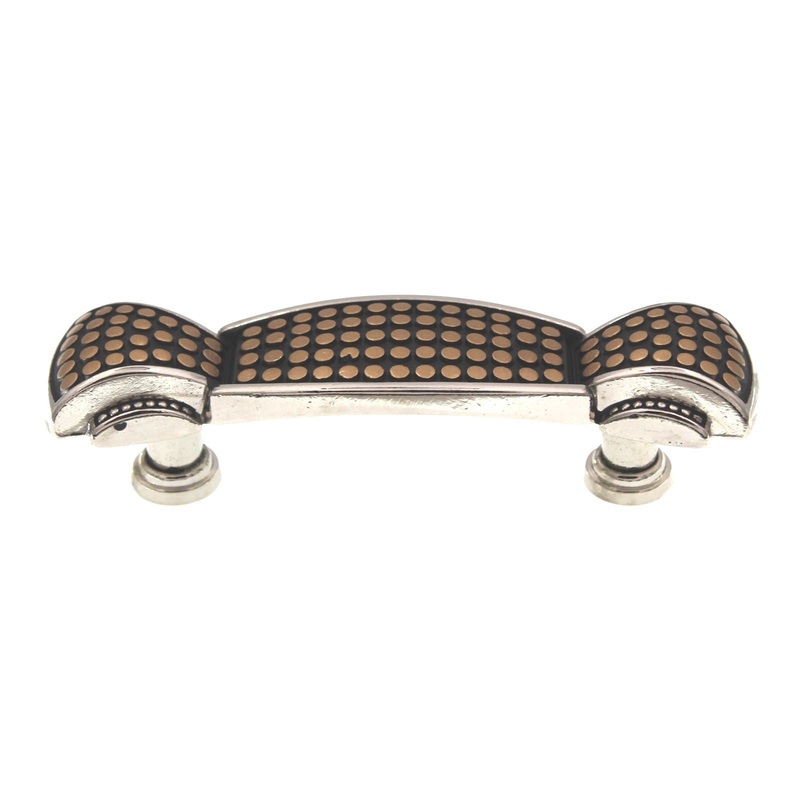 Laurey Alhambra 3 1/2 Ctr Cabinet Pull Black Gold Dotted Two-Tone 11709