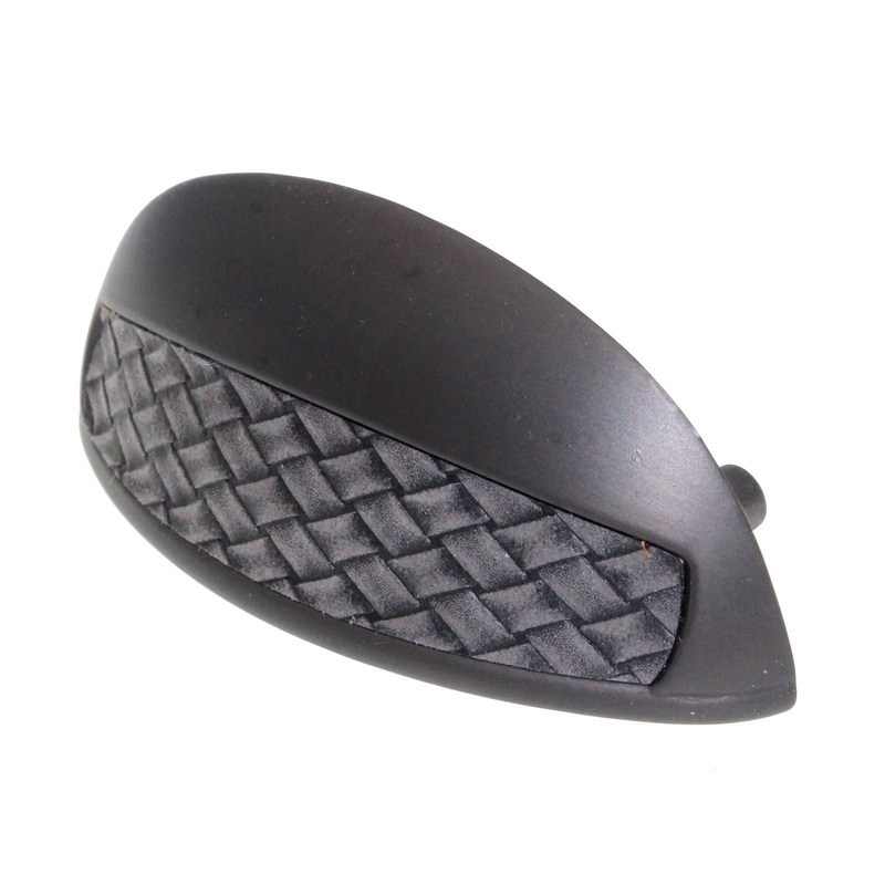 Laurey Churchill 3 Ctr Drawer Pull Oil-Rubbed Bronze Black Leather Center 12592
