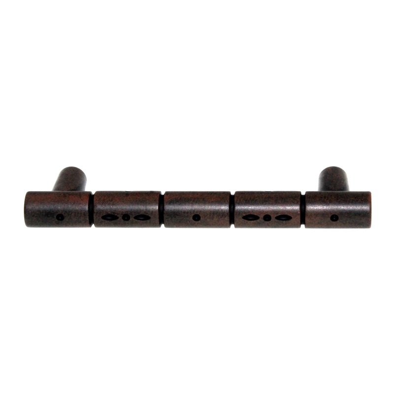 Laurey Kama Flower 3 Ctr Cabinet Bar Pull Rust 23519