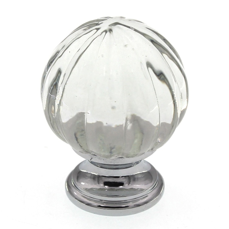 Liberty Design Facets 1 1/4 Ridge Ball Cabinet Knob Chrome Crystal P30104-CHC