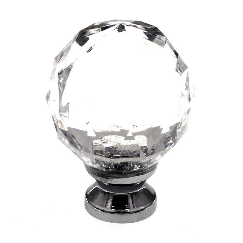 Liberty Design Facets 1 3/16 Faceted Cabinet Knob Chrome Crystal P30101-CHC