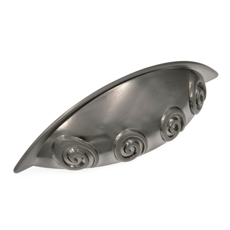 Showcase Brushed Satin Nickel Cabinet or Furniture Drawer  3cc Cup Pull P2204-BSN