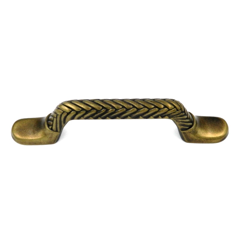 Belwith Catamaran Basket Weave 3 Cabinet Arch Pull Windsor Antique P7510-WA