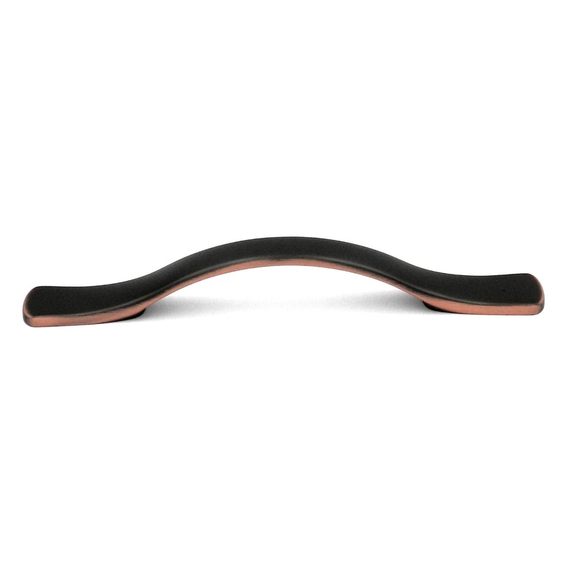 Hickory Euro Contemporary Oil Rubbed Bronze Highlighted Cabinet  4cc Handle Pull P2164-OBH
