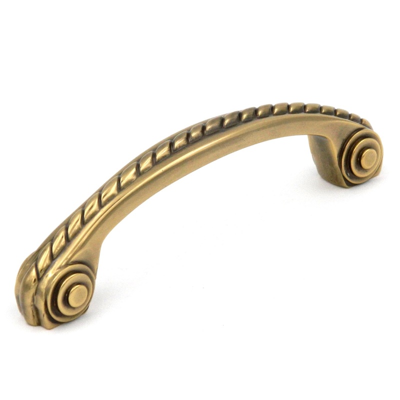 Hickory Hardware Annapolis Sherwood Antique Brass Cabinet  3 3/4 (96mm)cc Handle Pull P115