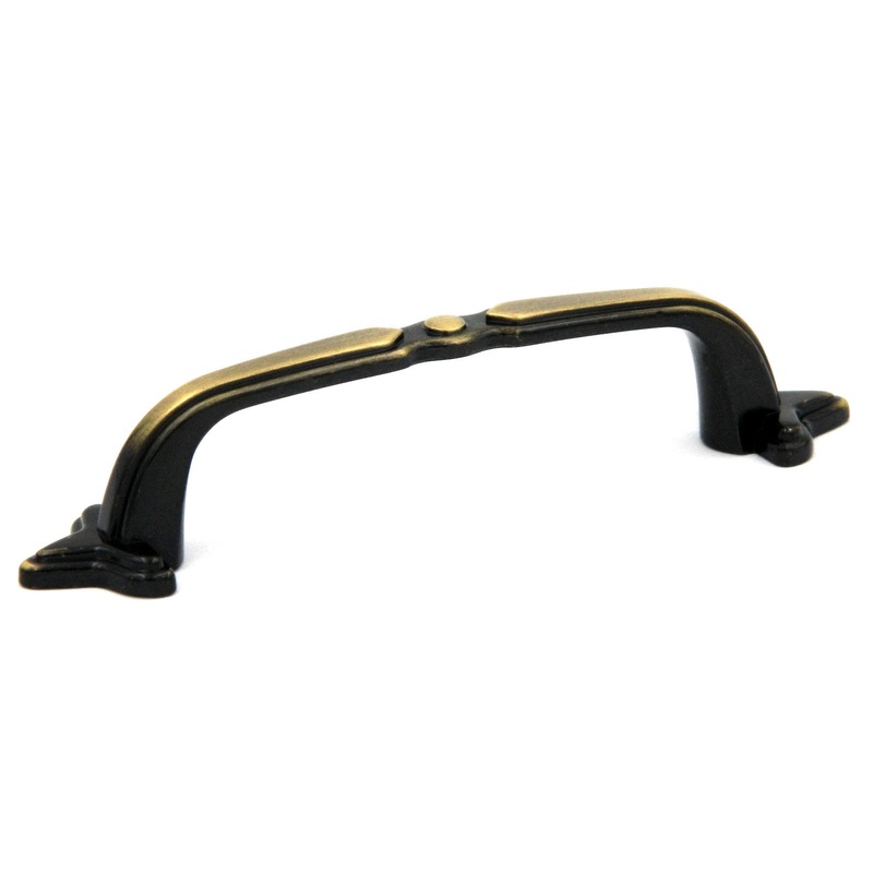 Hickory Hardware Cavalier Antique Brass 3cc Disc Cabinet Handle Pull P133-AB