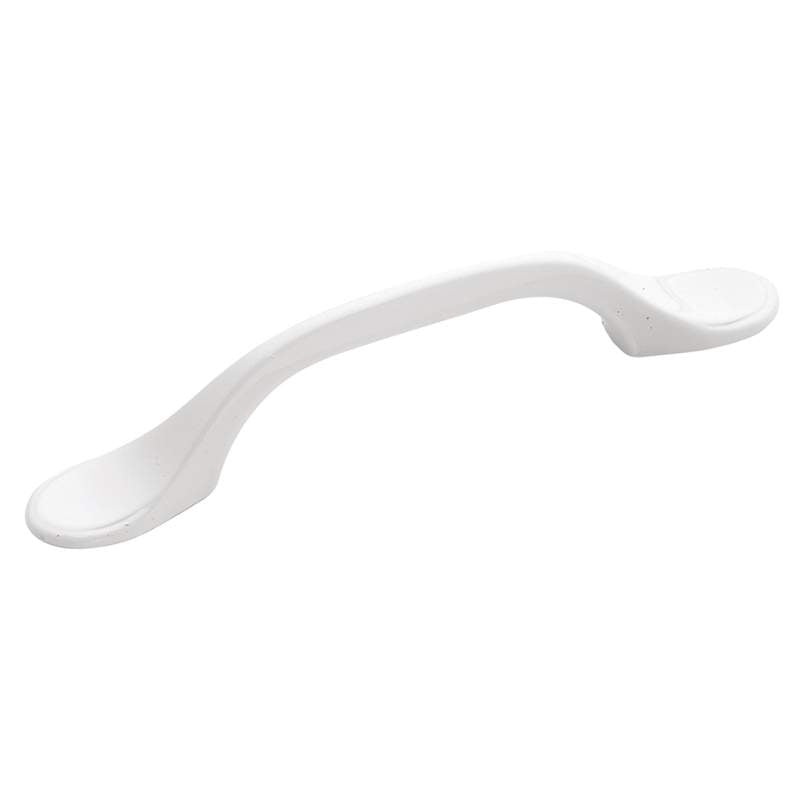 Hickory Hardware Conquest White Cabinet 3cc Handle Pull P14444-W