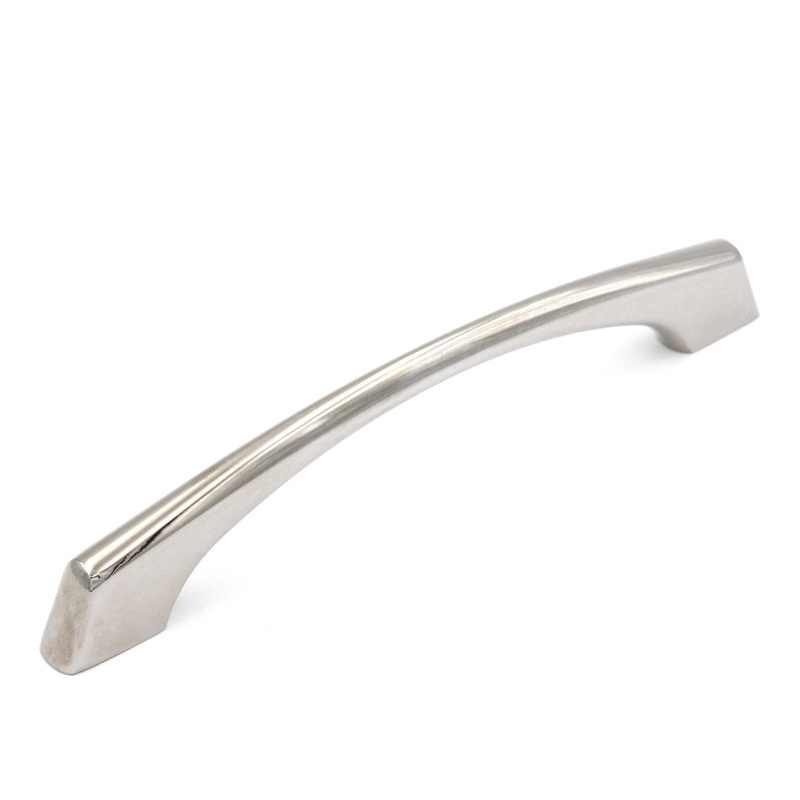 Hickory Hardware Greenwich Bright Nickel Cabinet 5 (128mm)cc Handle Pull P3371-14