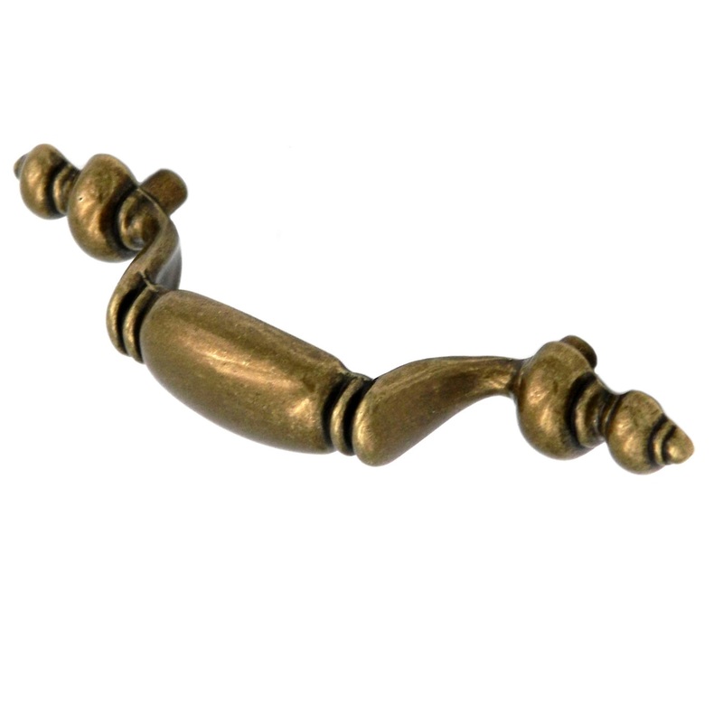 Hickory Hardware Manor House Lancaster Hand Polished Brass Cabinet  3cc Handle Pull P444-LP