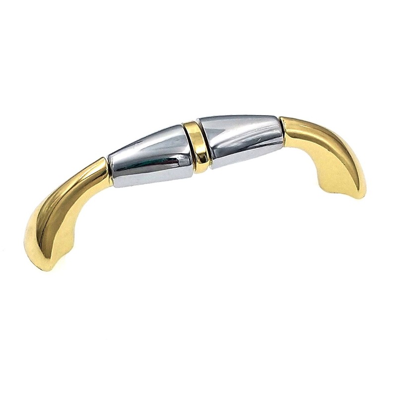 Hickory Hardware Polished Brass Cabinet 3cc Handle Pull P8313-PBCH