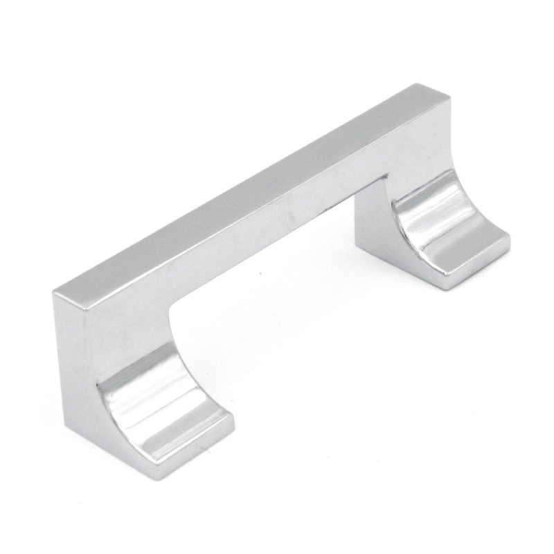 Hickory Hardware Swoop Chrome Cabinet 3, 3 3/4 (96mm)cc Handle Pull P3334-CH
