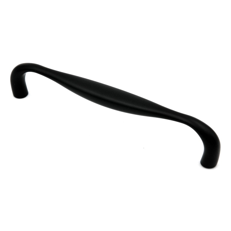 Hickory Hardware Triomphe Matte Black Cabinet 6 1/4 (160mm)cc Handle Pull P3344-MB