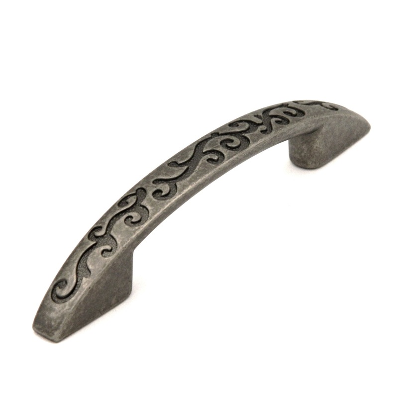 Hickory Mayfair Black Nickel Vibed 3 3/4cc and 3cc Arch Cabinet Pull P3090-BNV