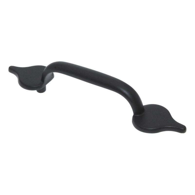 Keeler Carriage House Wougjt Iron Black Cabinet  3cc Handle Pull A739