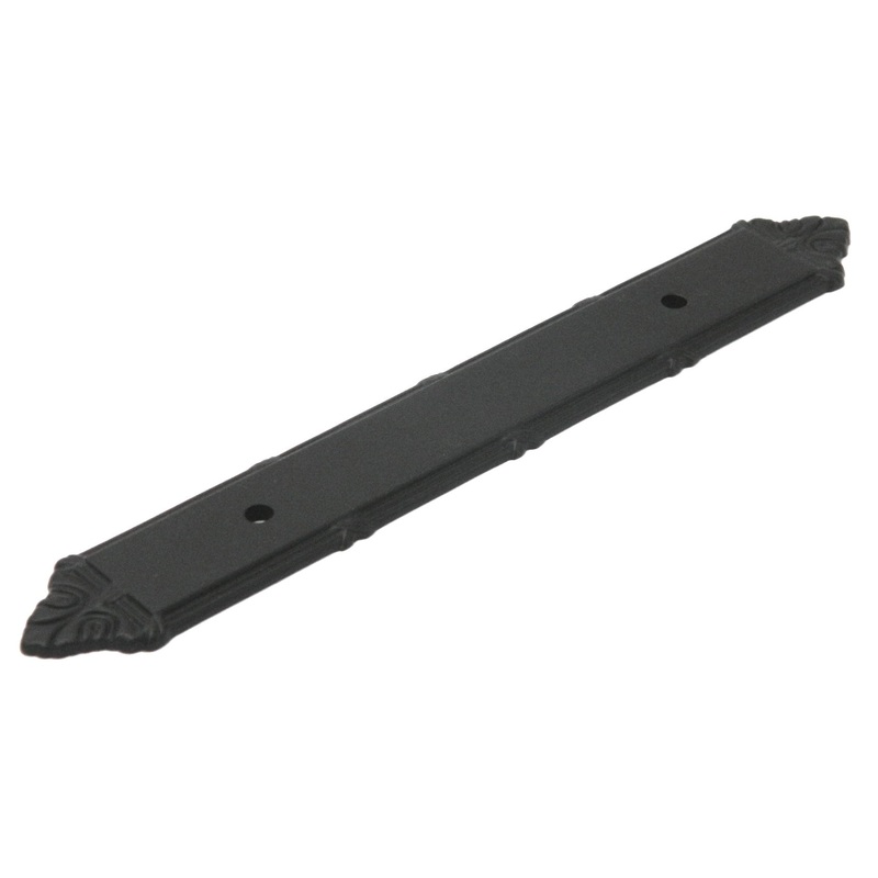 Keeler Ribbon & Reed Oil-Rubbed Bronze Cabinet 3 3/4cc Handle Pull Backplate M310
