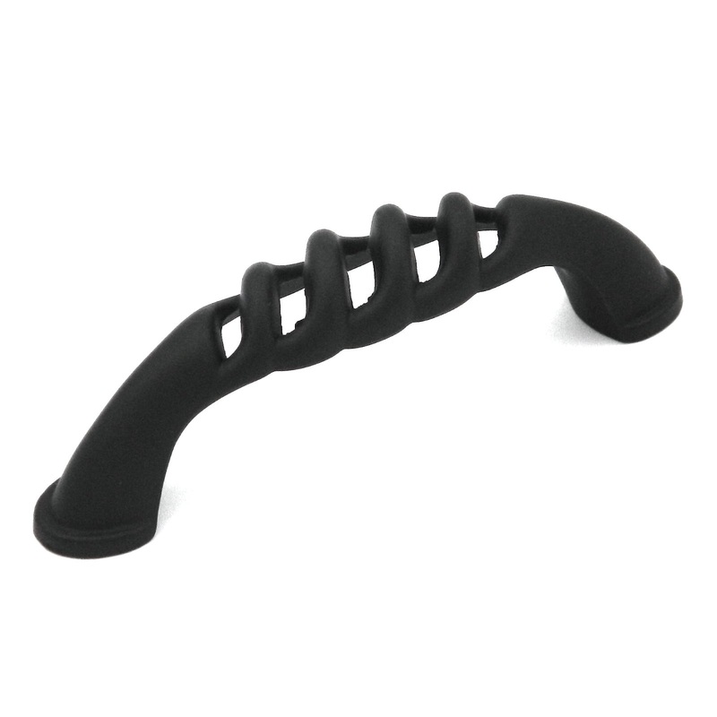 Showcase Hardware Rustic Black Iron 3cc Arch Cabinet Handle Pull P2873-BI