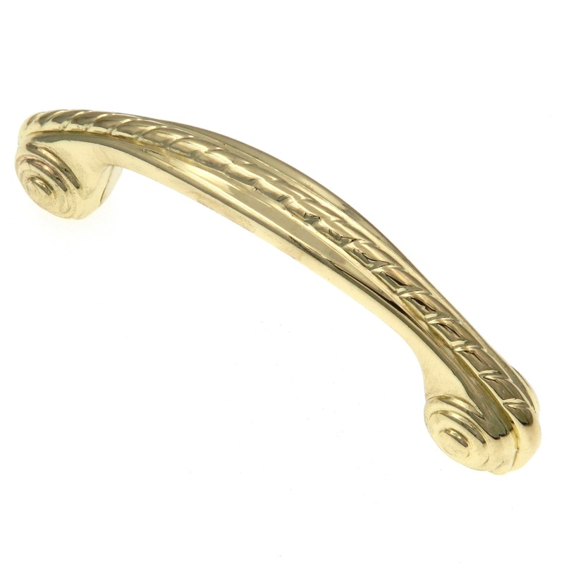 Showcase  Polished Brass Cabinet  3cc Handle Pull P2301-PB