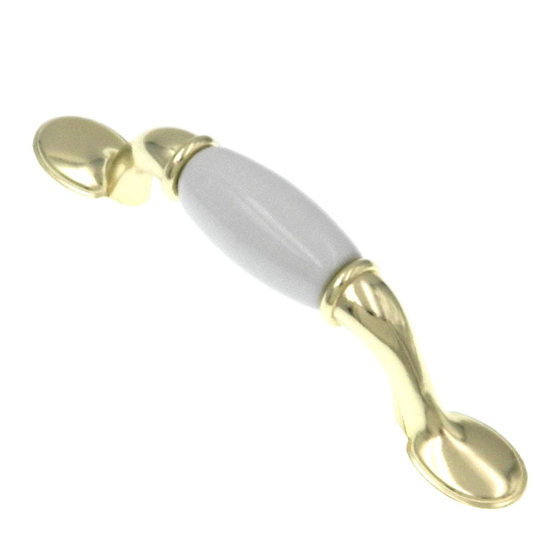 Showcase  Polished Brass Cabinet  3cc Handle Pull P2891-PBWT4