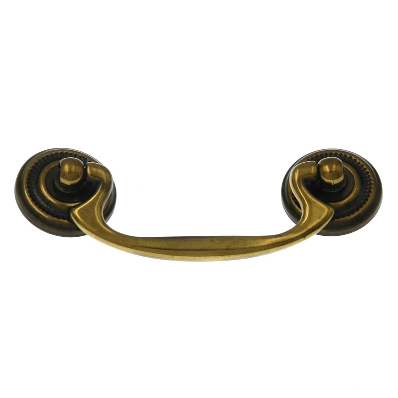 Antique Brass Drawer 3cc Bail Pull 12082-9069 KBC Hardware