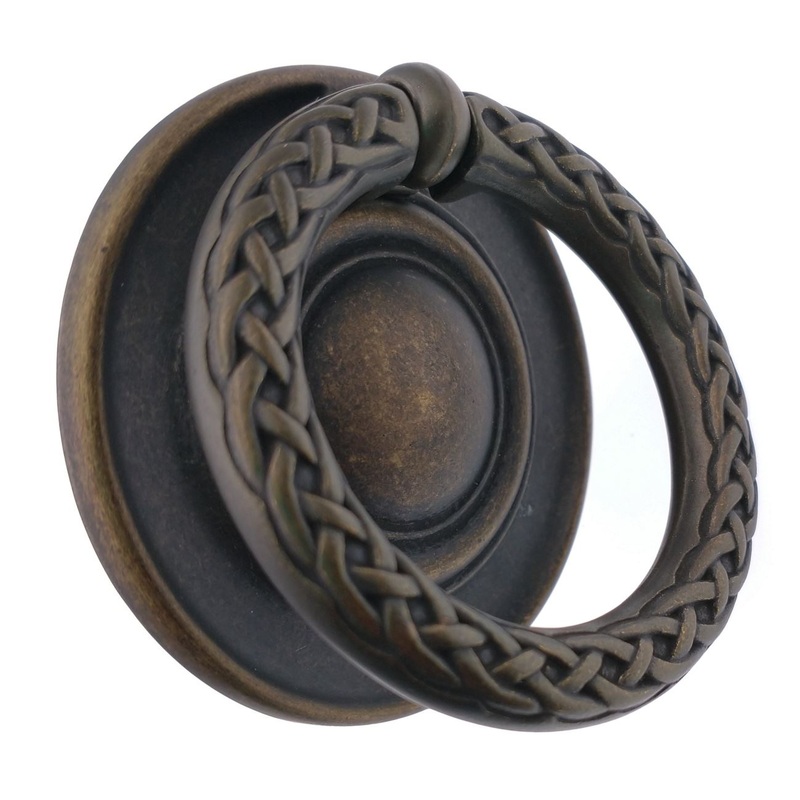 Antique Brass Round Ornate Cabinet 1 3/4cc Ring Pull 53264-9018 KBC Hardware