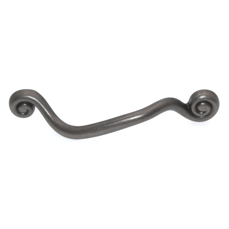 Belwith Hickory Black Nickel Vibed 5cc Curved Cabinet Handle Pull P3161-BNV