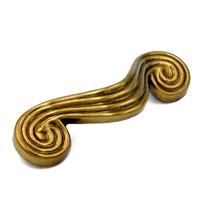 Hickory Grecian Revival Lancaster Hand Polished Brass 3cc Handle Pull P7356-LP