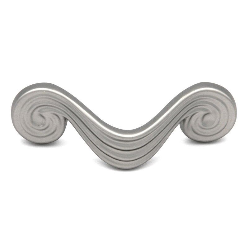 Hickory Grecian Revival Satin Nickel 3cc Swirl Cabinet Handle Pull P7356-SN