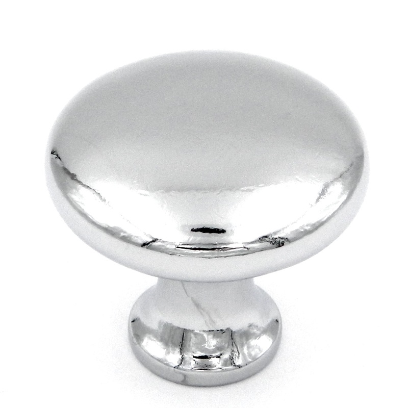 Hickory Hardware Conquest Polished Chrome Round Smooth 1 1/8 Cabinet Knob P14255-26