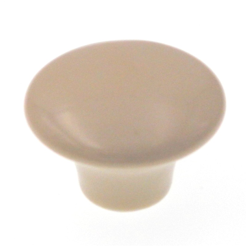 Hickory Hardware English Cozy Light Almond Round 1 1/4 Porcelain Cabinet Knob P28-LAD