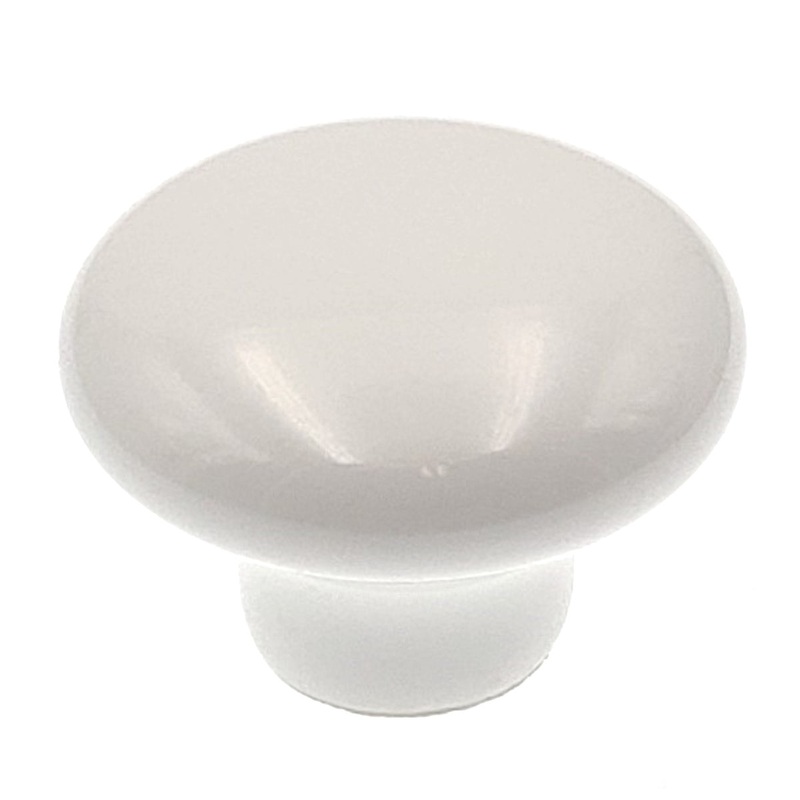 Hickory Hardware ENGLISH COZY White Round 1 1/4 Porcelain Cabinet Knob P28-W