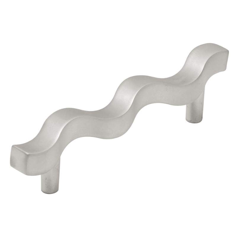 Hickory Hardware Euro-Contemporary Pearl Nickel Wavy Cabinet 3 3/4 (96mm)cc Handle Pull P2161-PN