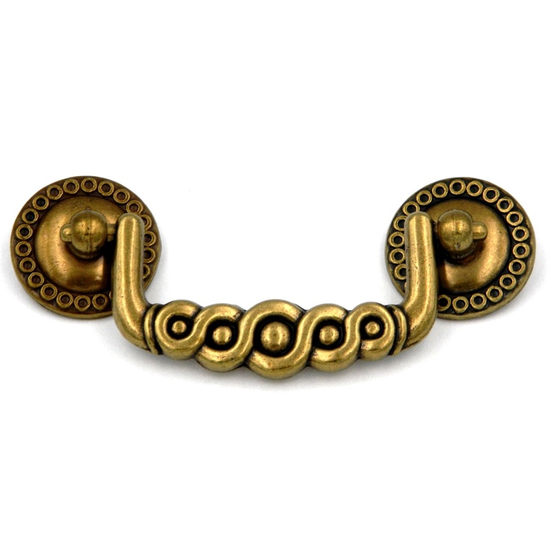 Hickory Hardware Grecian Revival Lancaster Hand Polished Brass Loops  3cc Bail Pull P7355-LP