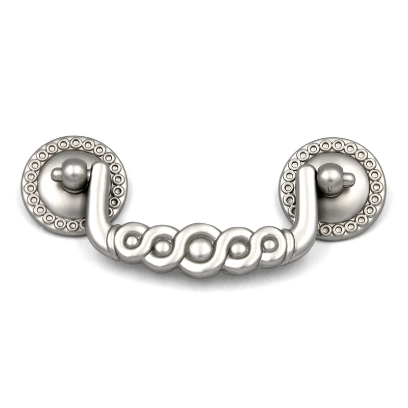 Hickory Hardware Grecian Revival Satin Nickel Loops Drawer 3cc Bail Pull P7355-SN
