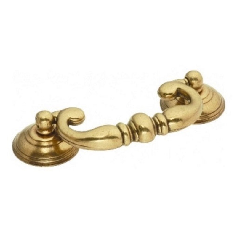 Hickory Hardware Manor House Lancaster Hand Polished Brass Drawer 3cc Bail Pull P8111-LP