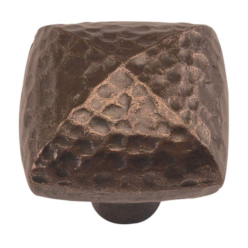 Hickory Hardware Mountain Lodge Dark Antique Copper Square Pyramid 1 1/4 Cabinet Knob P3062-DAC