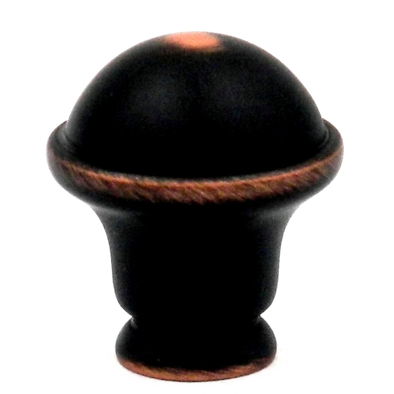 Hickory Hardware Savoy Oil Rubbed Bronze Highlighted 1 Dome Cabinet Knob P2246-OBH