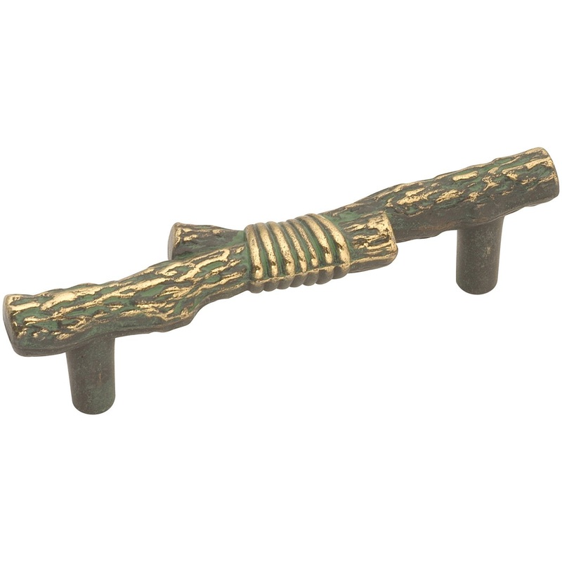 Hickory Hardware Southwest Lodge Verde Antique Wood Log Cabinet 3cc Handle Pull P382-VA