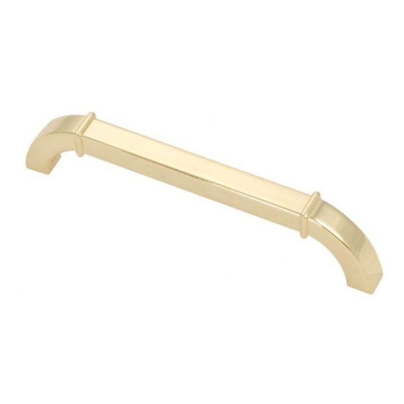 Hickory Hardware Vanguard Polished Brass Cabinet 5 (128mm)cc Handle Pull P3082-PB