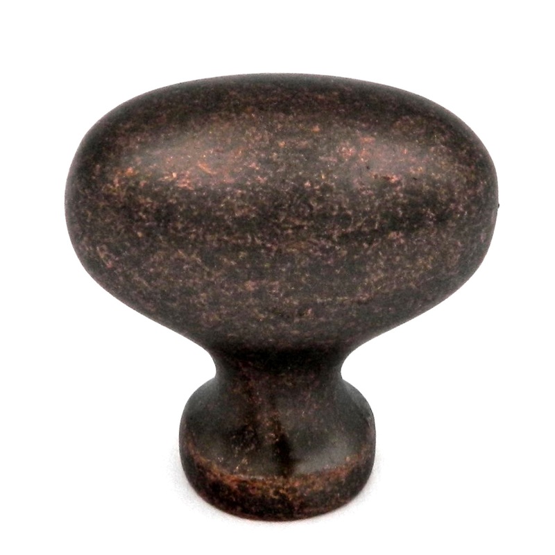 Hickory Hardware Williamsburg Dark Antique Copper Oval Smooth 1 1/4 Cabinet Knob P3054-DAC