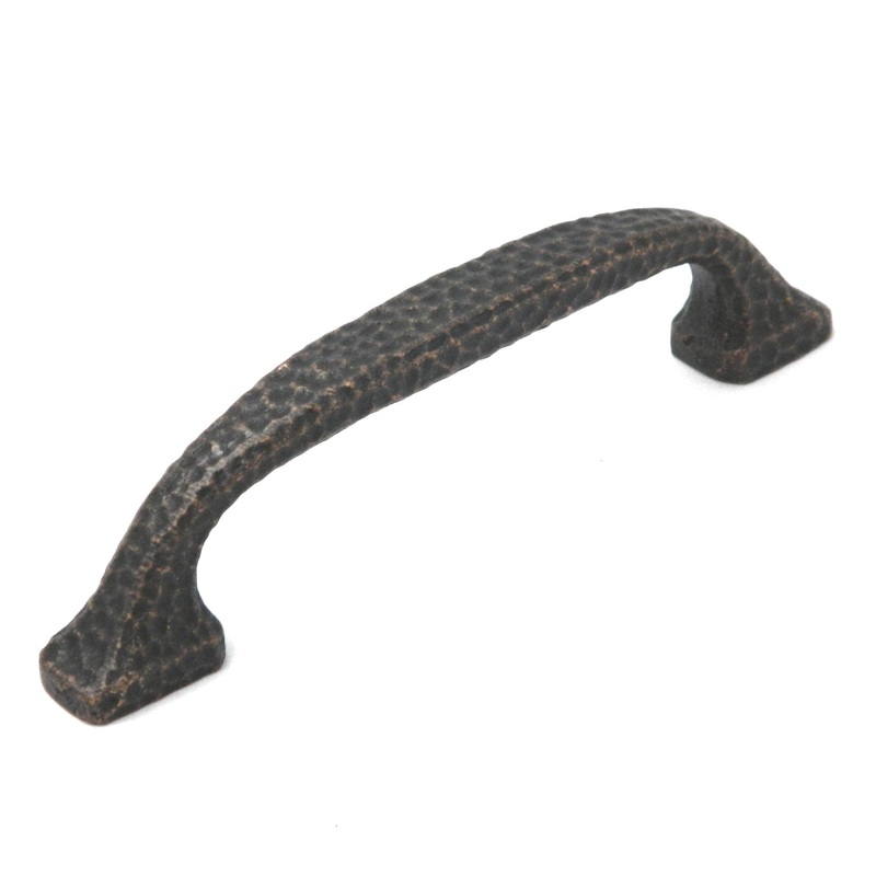 Hickory Kingston Antique Satin Bronze Hammered Cabinet 3 3/4 (96mm)cc Handle Pull M78, 10 Pack
